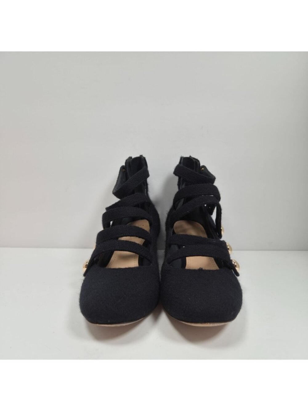 Tory Burch Marisa Women's Black Suede Studded Strappy Heels US Size 10M - Picture 3 of 9